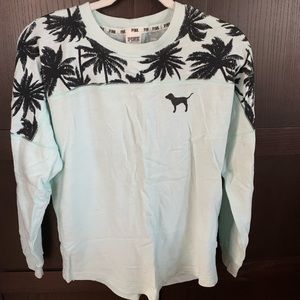 PINK Palm Tree Long Sleeve | XS